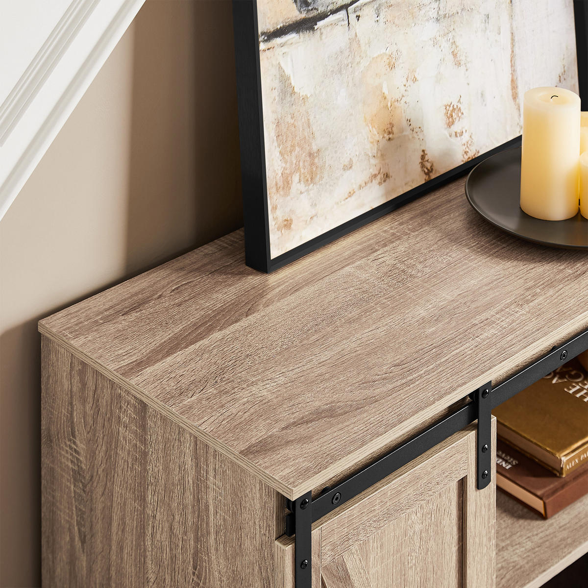 SIDEBOARD Natur - Naturfarben, Holzwerkstoff (120/70/39cm) - SoBuy