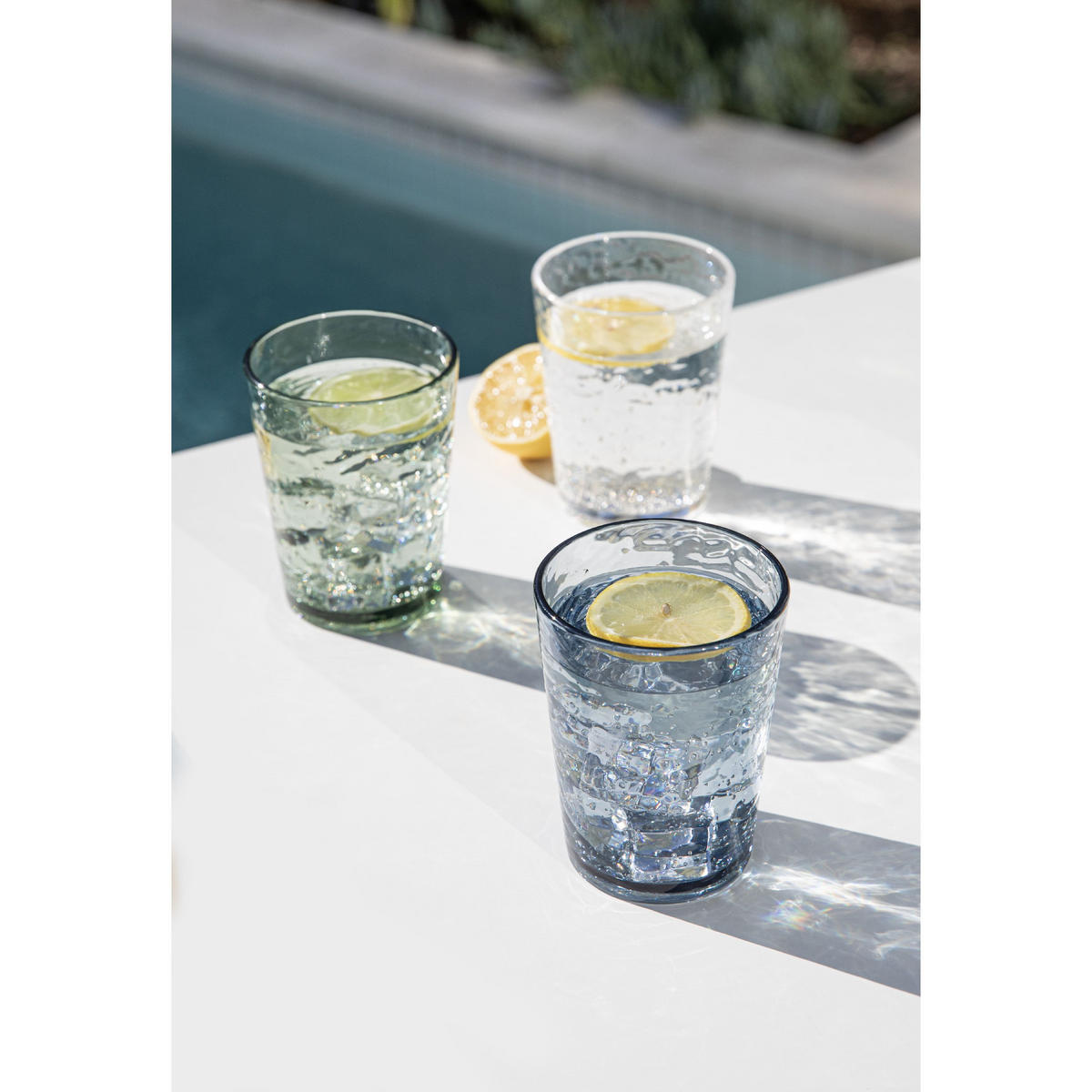 GLÄSER-SET Byron 4er Set Wasserglas - Grün, Kunststoff - Ladelle