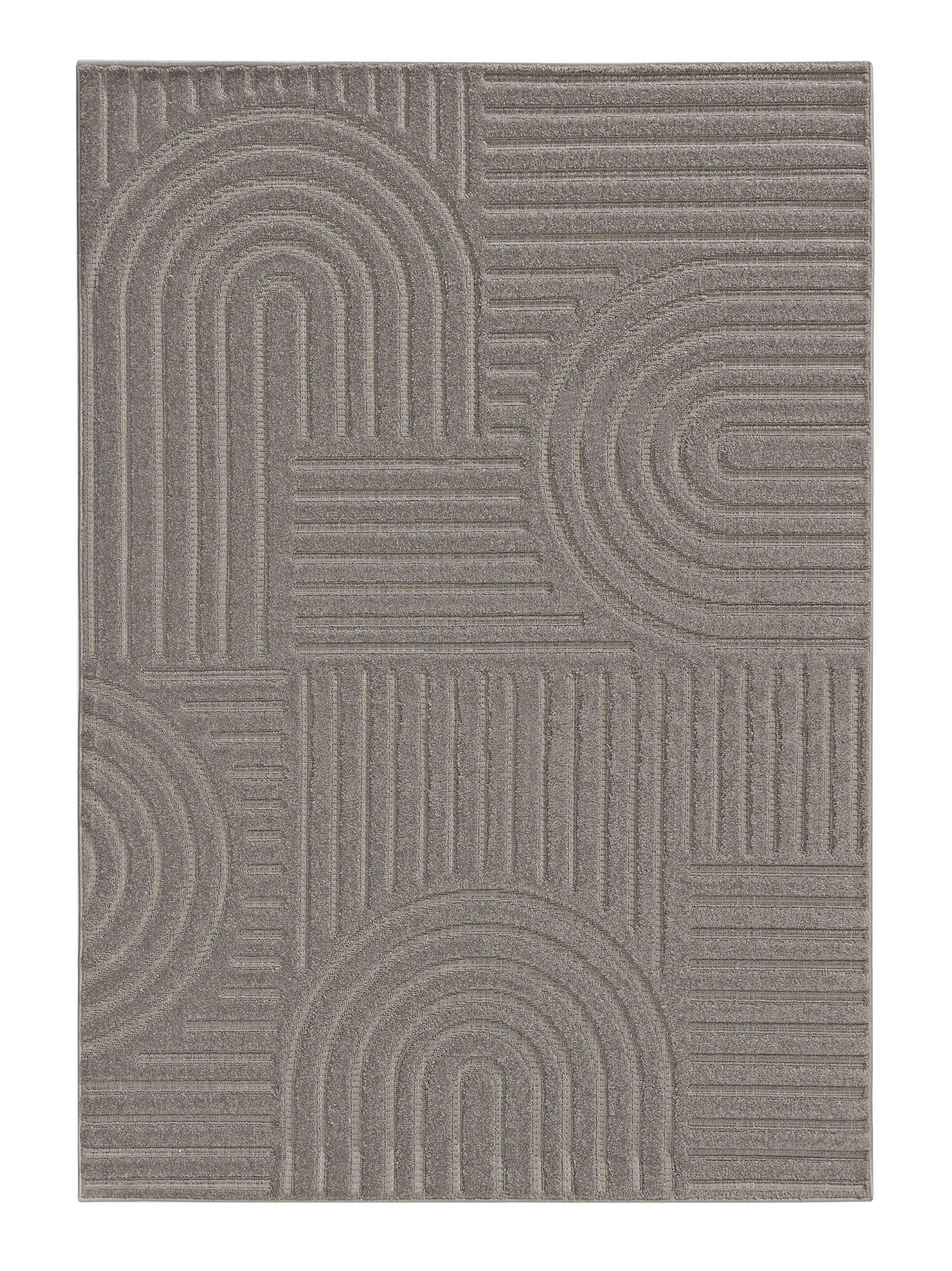 TEPPICH Leo Hellgrau 140x200 cm - Hellgrau, Kunststoff (140/200cm) - benuta