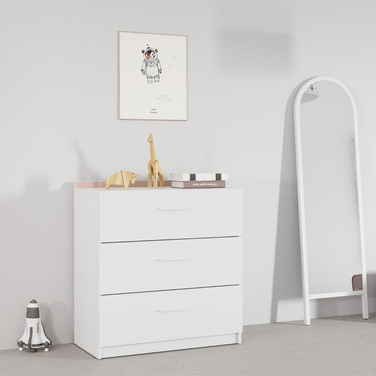 KOMMODE KINDERZIMMER reverso - Weiß, Holzwerkstoff (40.5/83.7/86cm) - Calicosy