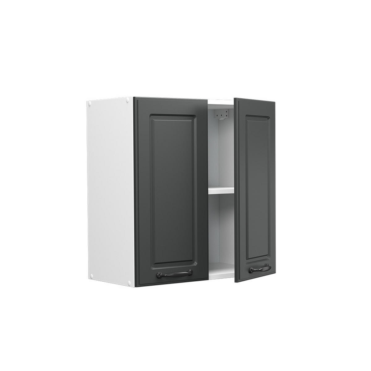 HÄNGESCHRANK R-Line Anthrazit Landhaus 60 cm - Anthrazit/Weiß, Holzwerkstoff (60/60/31cm) - Vicco