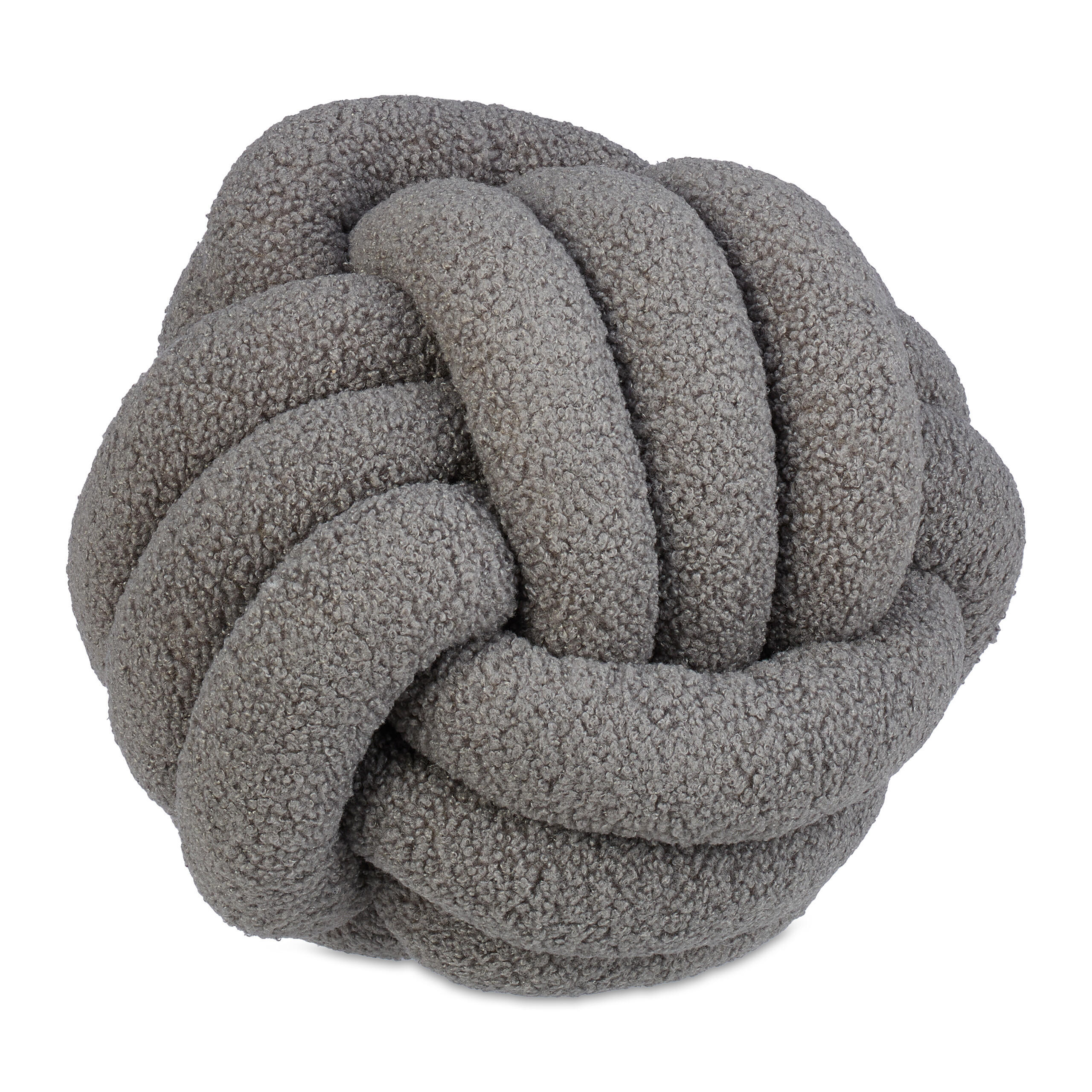 KNOTENKISSEN - Anthrazit, Kunststoff/Textil (25/25cm) - Relaxdays