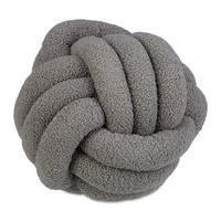 KNOTENKISSEN - Anthrazit, Kunststoff/Textil (25/25cm) - Relaxdays