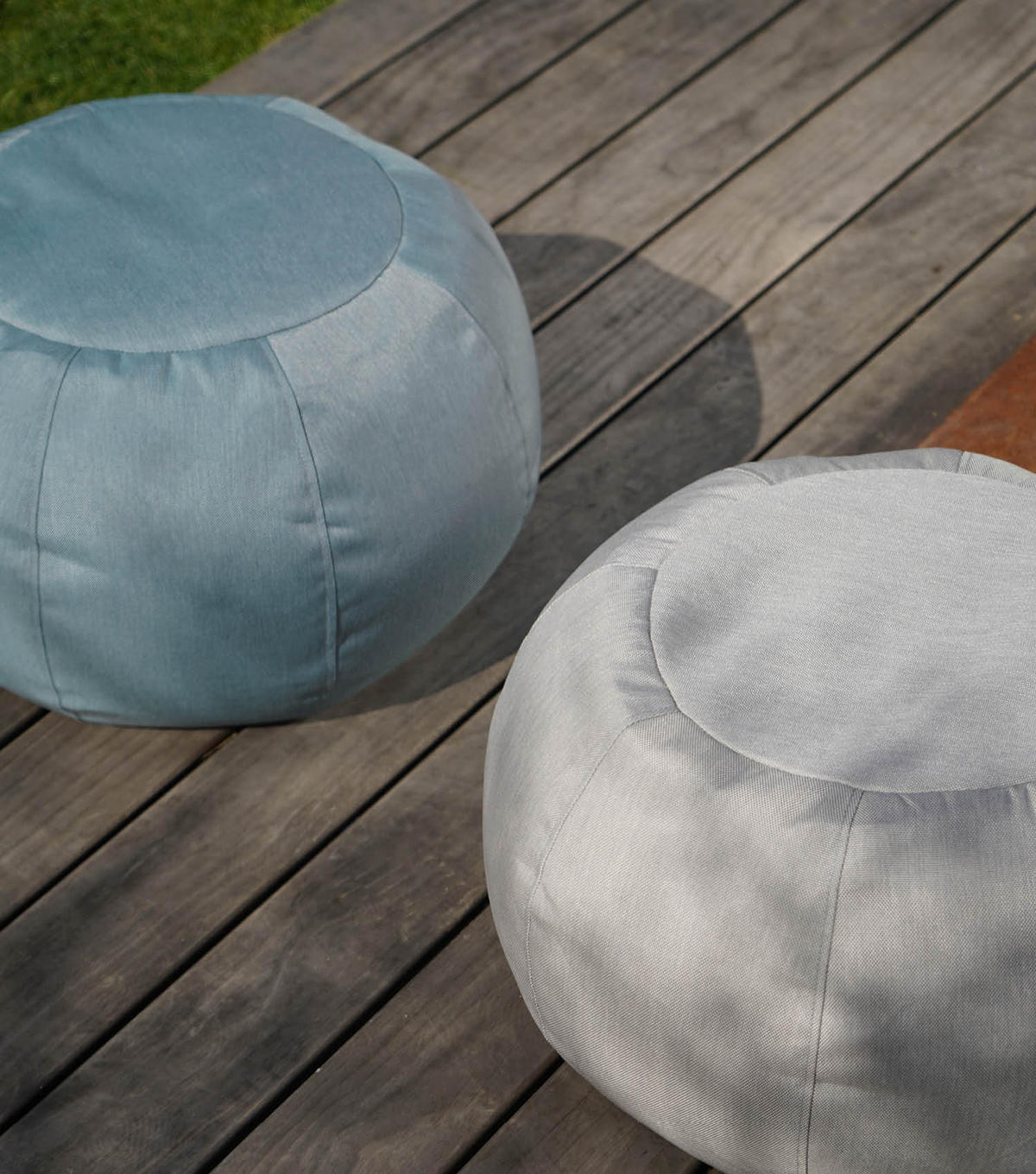 OUTDOOR POUF Der Kugelige - Grau, Textil (60/40/60cm) - Mokebo