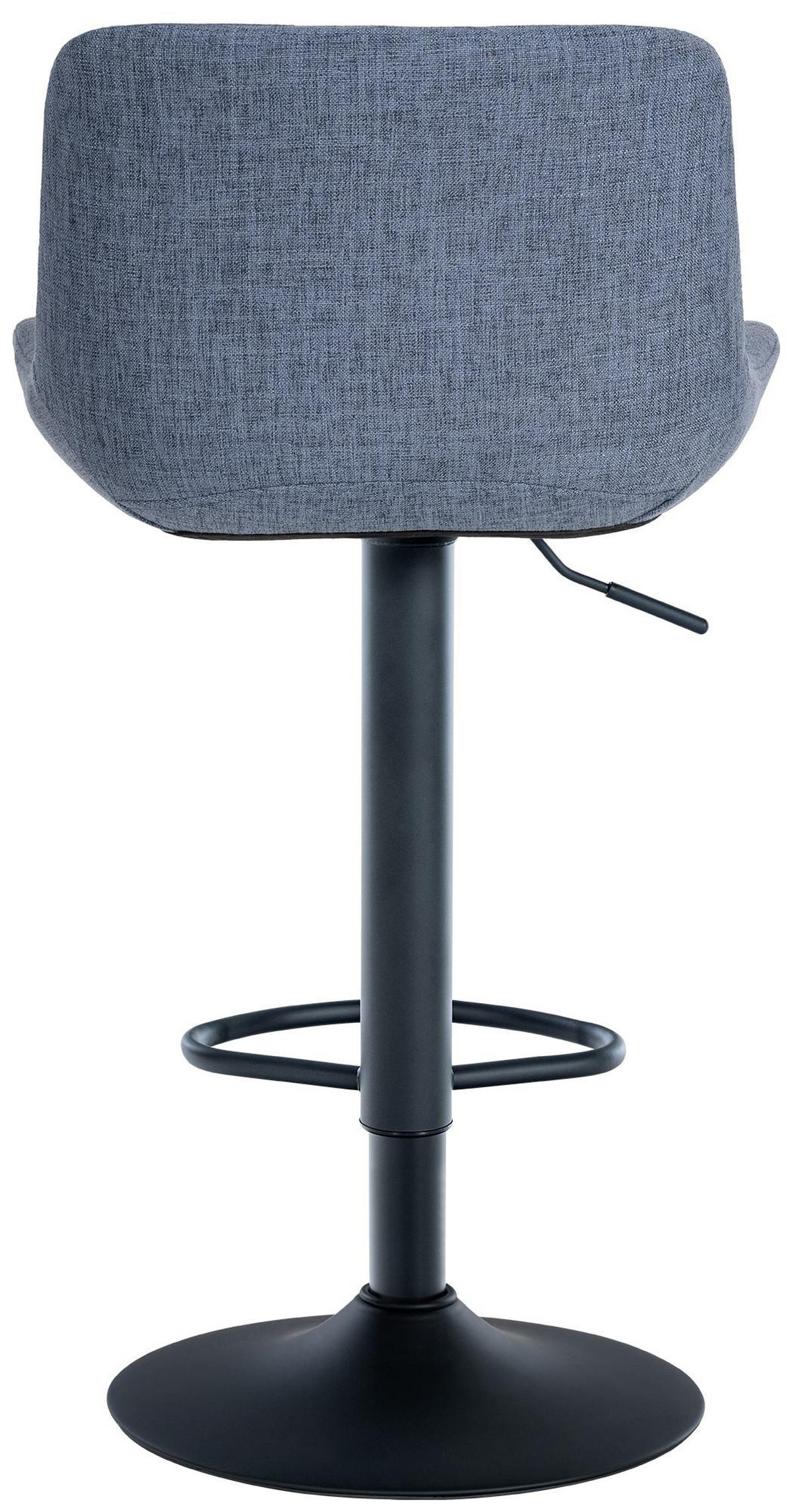 BARHOCKER Stoff blau - Blau/Schwarz, Textil/Metall (48/81/54cm) - CLP