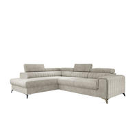 ECKSOFA - OLIVIER (Links, Hellbeige) - Creme, Textil (275/205cm) - Möblo