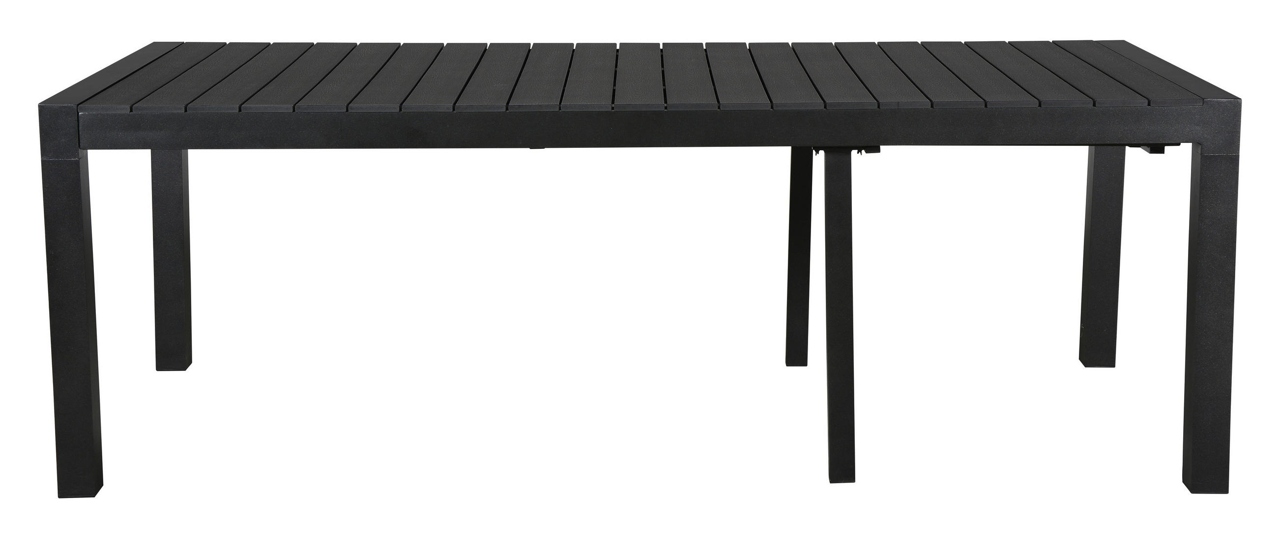 GARTENTISCH Schwarz - Schwarz, Holzwerkstoff (100/343/76cm) - ebuy24