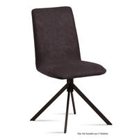 ESSZIMMERSTUHL (4er-Set) Dredi 47x92x60 Schwarz/Espresso - Dunkelbraun/Schwarz, Kunststoff (60/92/47cm) - 58aufmkessel