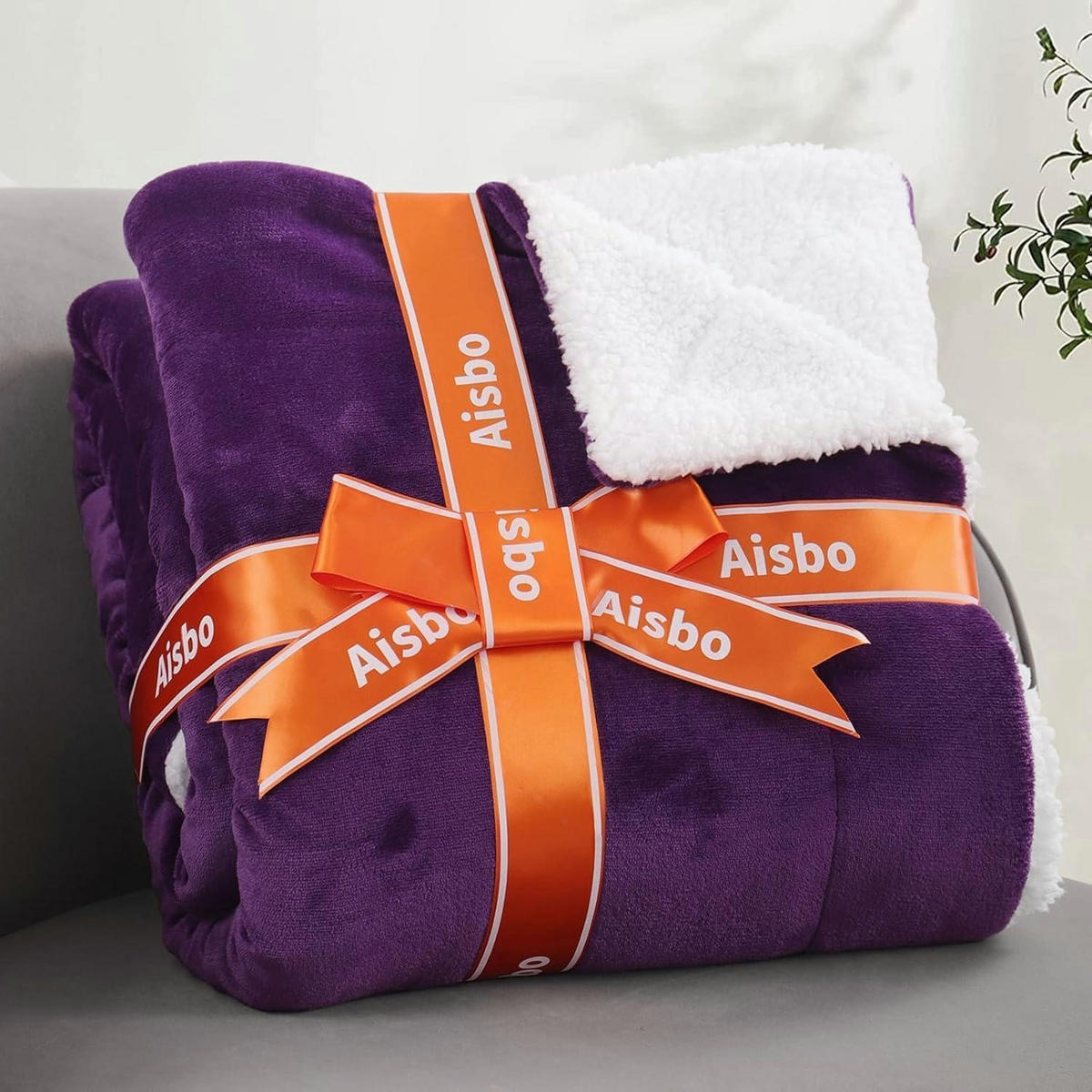 KUSCHELDECKE Sherpa Fleece Violett 150 x 200 cm - Lila, Textil (150/200cm)