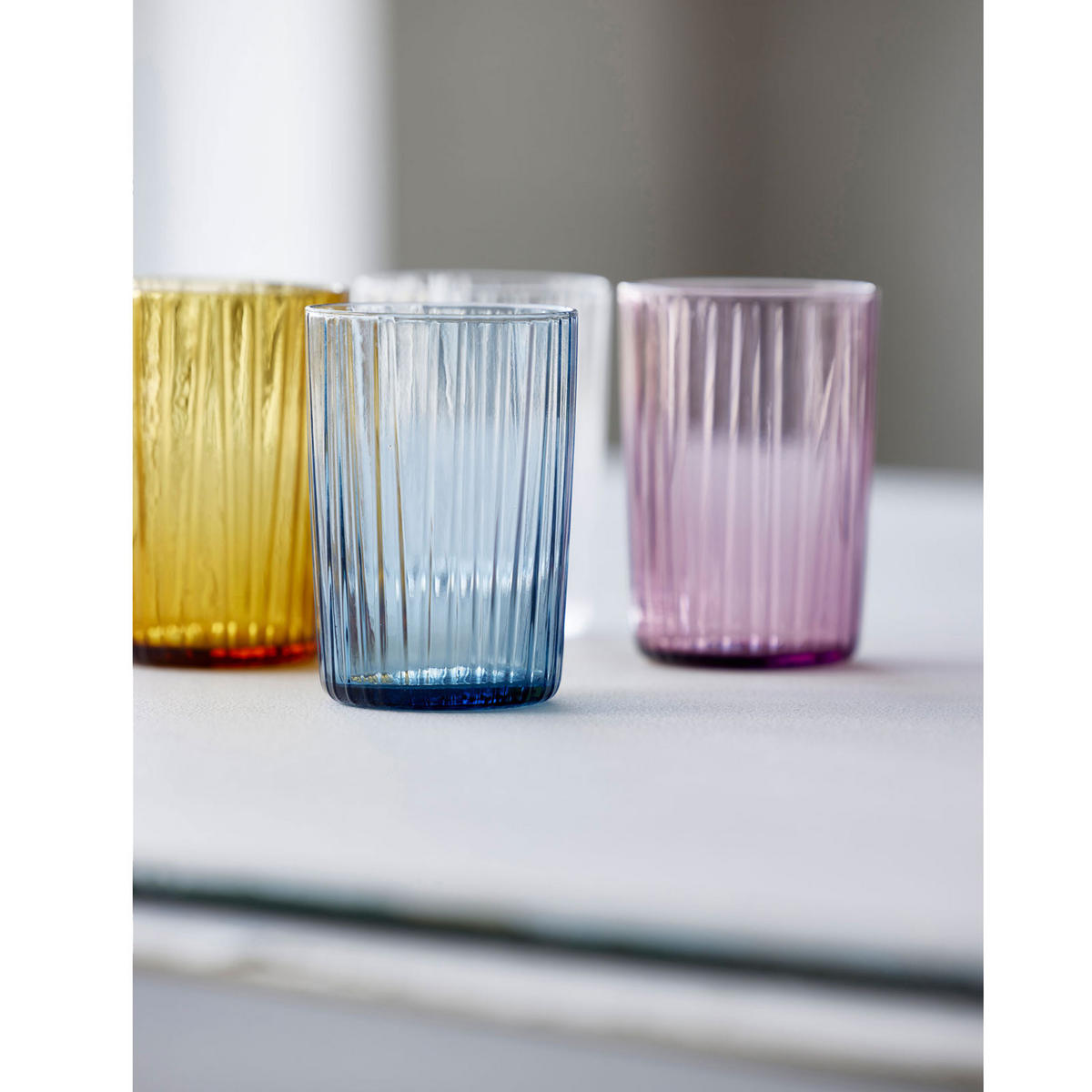 WASSERGLAS Kusintha 28 cl 4 Stck Blau - Blau, Glas (0.28L) - Bitz