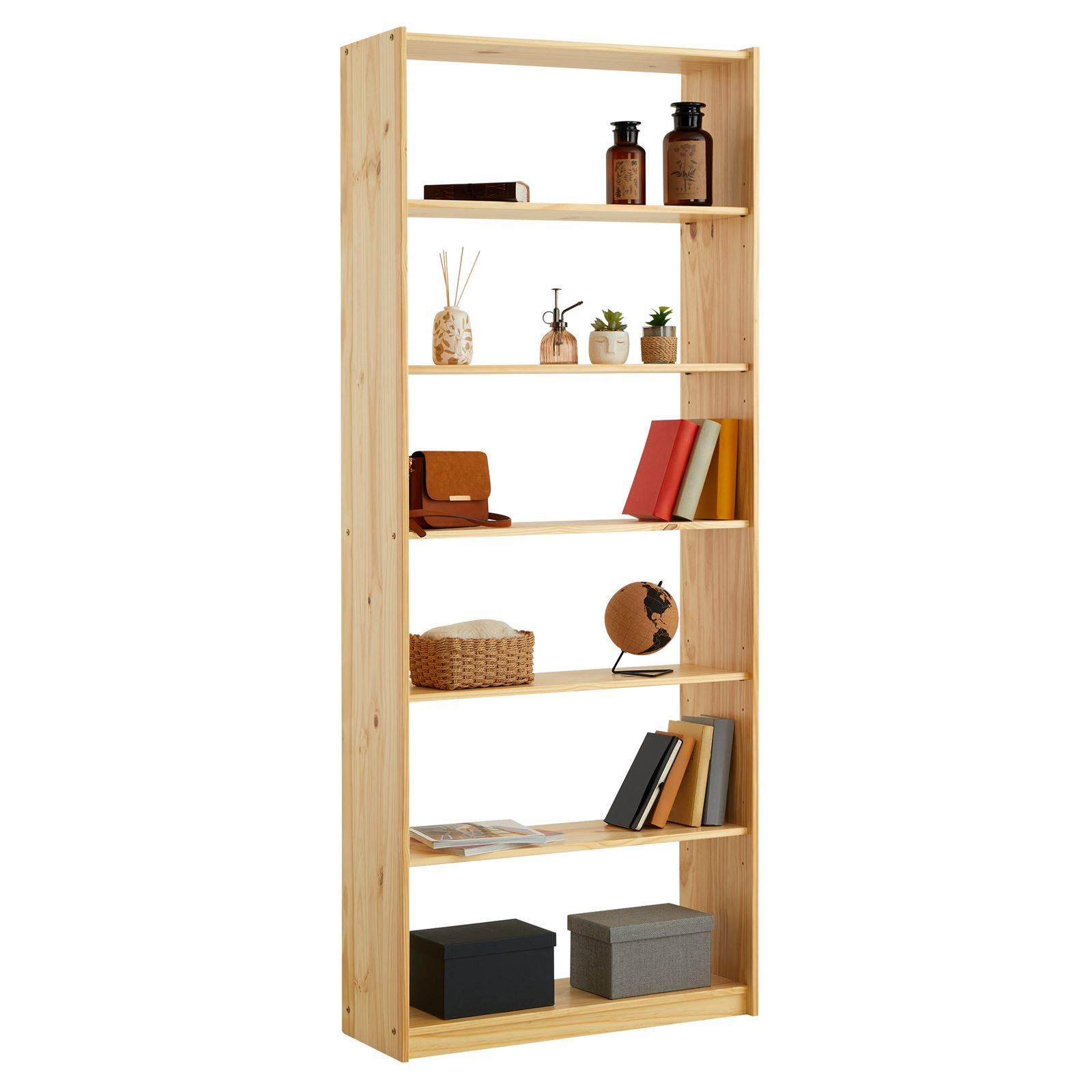 STANDREGAL STANDREGAL - Naturfarben, Holz (80/200/30cm) - IDIMEX