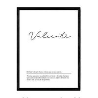 POSTER Wortkunst Valiente Nordisch A4 Rahmenlos - Klar, Papier (29.7/5/21cm) - Nacnic