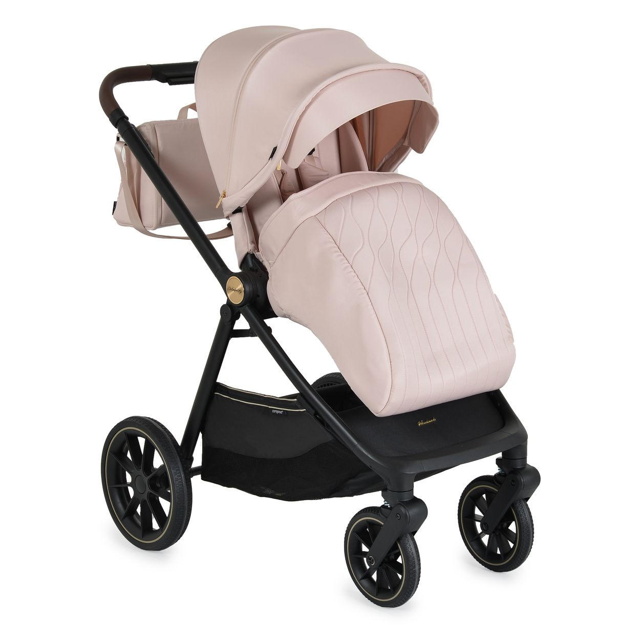 KOMBIKINDERWAGEN 2 in 1 Celebrity rosa Stoßdämpfer PU-Rollen Wickeltasche - Rosa, Metall (96/60/100cm) - Cangaroo