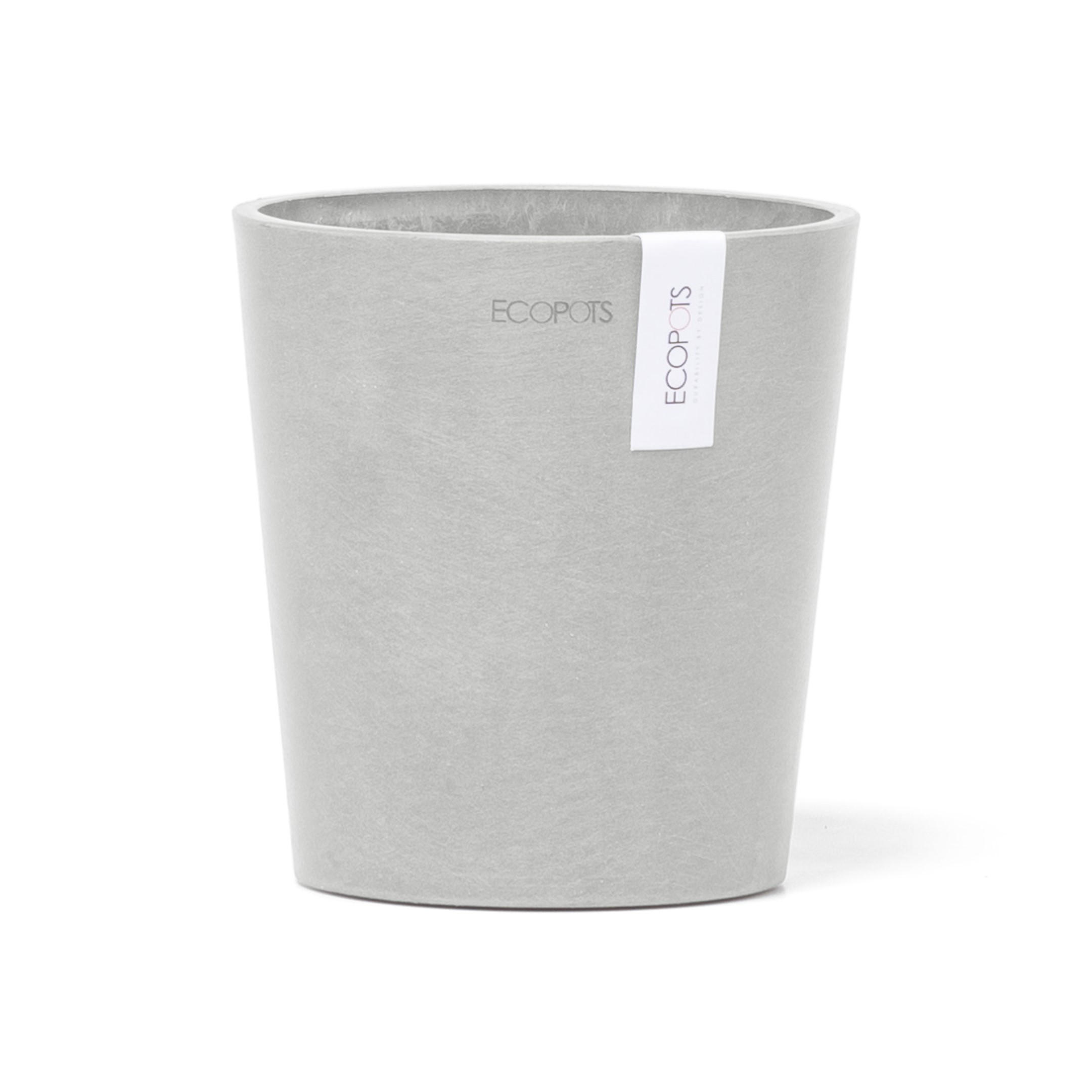 Ecopots Blumentopf Hellgrau 15 cm
