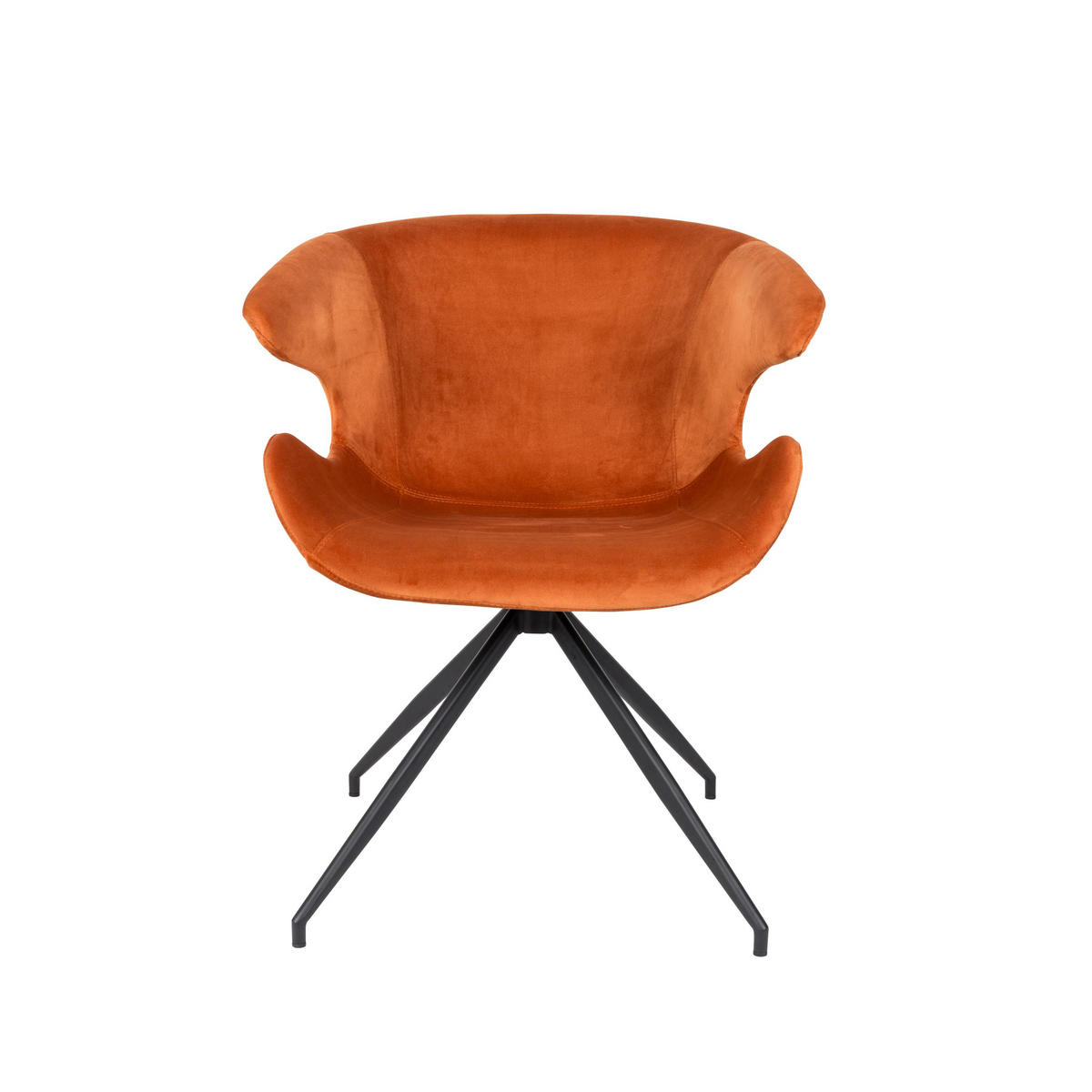 ESSZIMMERSTUHL Mia Orange - 2 er Set - Orange, Textil (63/78.5/62cm) - Zuiver