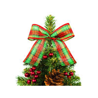 WEIHNACHTSBAUM künstlicher 25 cm, TINY 8, mit 27-teiligem Weihnachtsbaumschmuck, inkl. Metallständer und Aufbewahrungsbox - Rot/Braun, Kunststoff/Stein (18/25cm) - LAALU