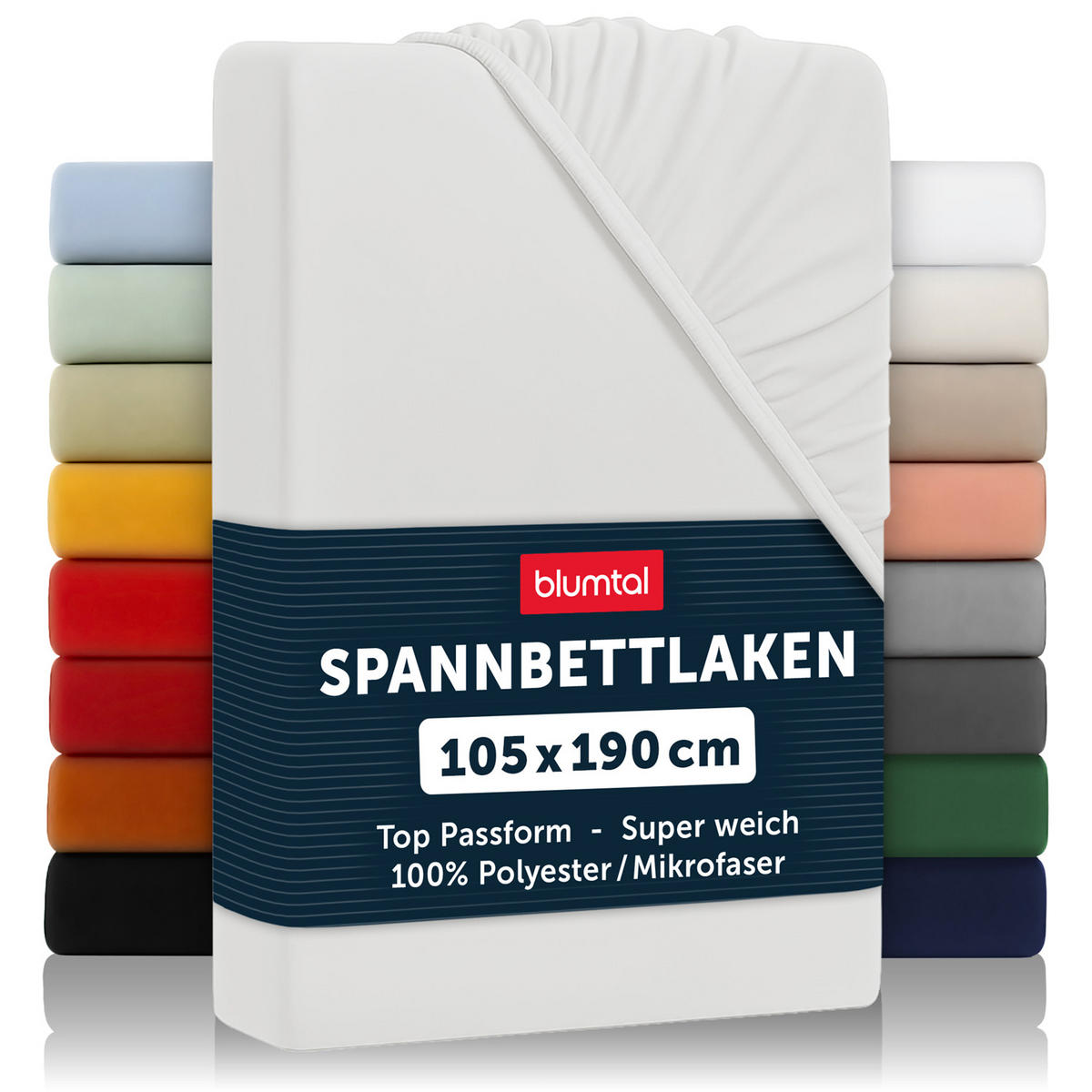 SPANNBETTLAKEN 2er-Set 105/190/30 cm Naturfarben - Naturfarben, Textil (105/190cm) - Blumtal