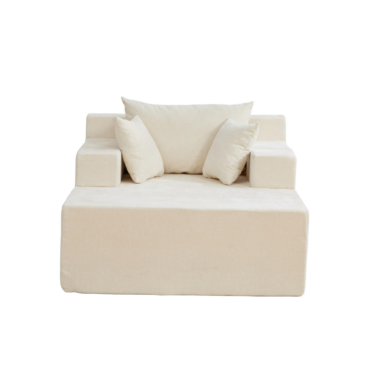 XXL-SESSEL DE-35160 mit 30D Schaumstoff Beige - Beige, Textil (113/78.5/140cm) - ComfortXL