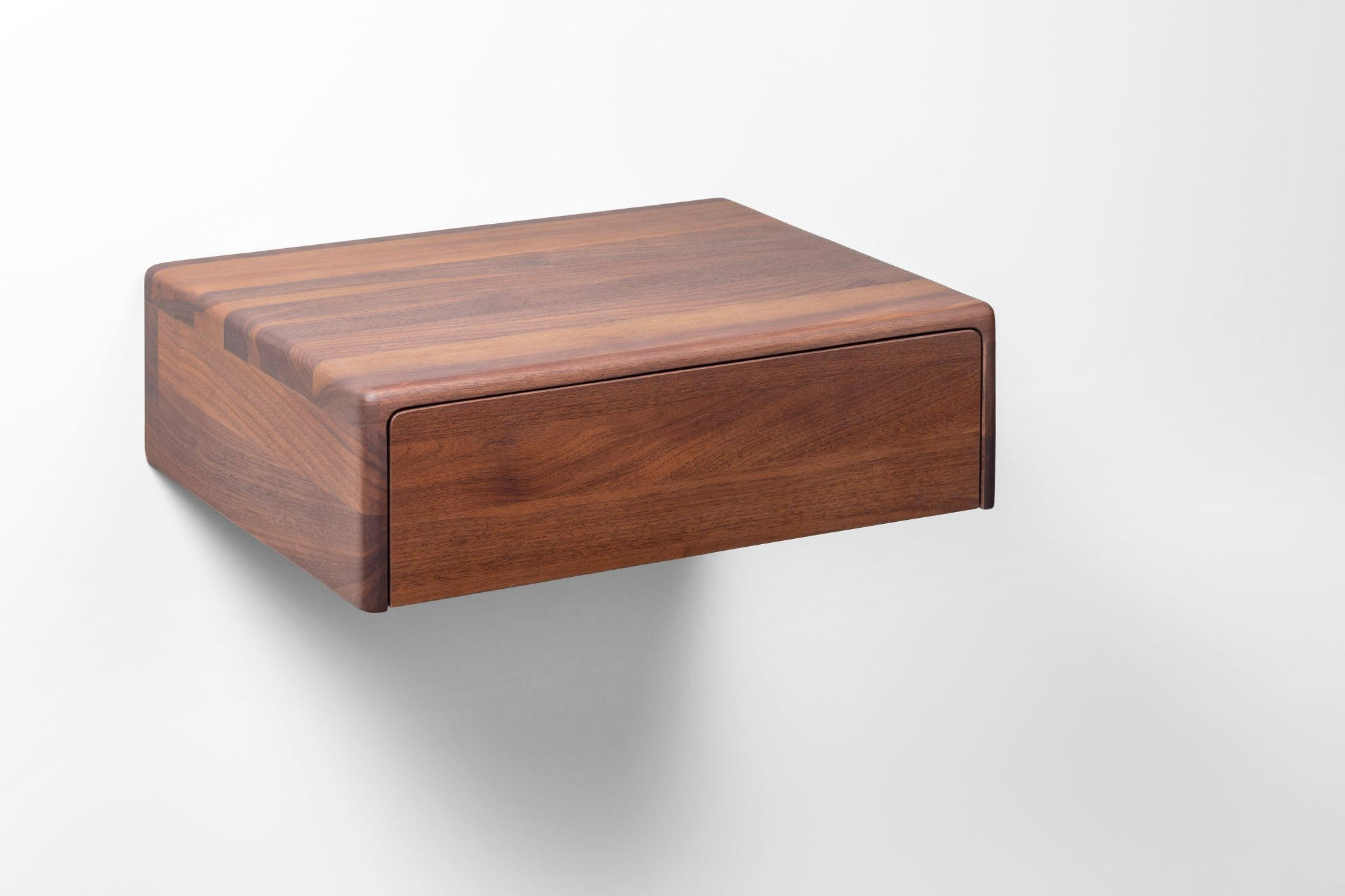 NACHTTISCH Frank, Nussbaum massiv - Braun, Holz (40/12/30cm) - WOODEK