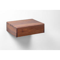 NACHTTISCH Frank, Nussbaum massiv - Braun, Holz (40/12/30cm) - WOODEK