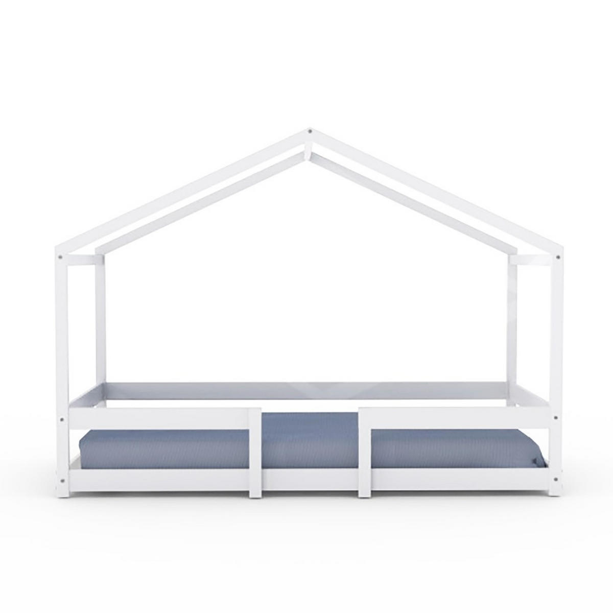 HAUSBETT INDIANA mit Lattenrost / Kinderbett 90x190 - Weiß - Weiß, Holz (90/190cm) - Weber Industries