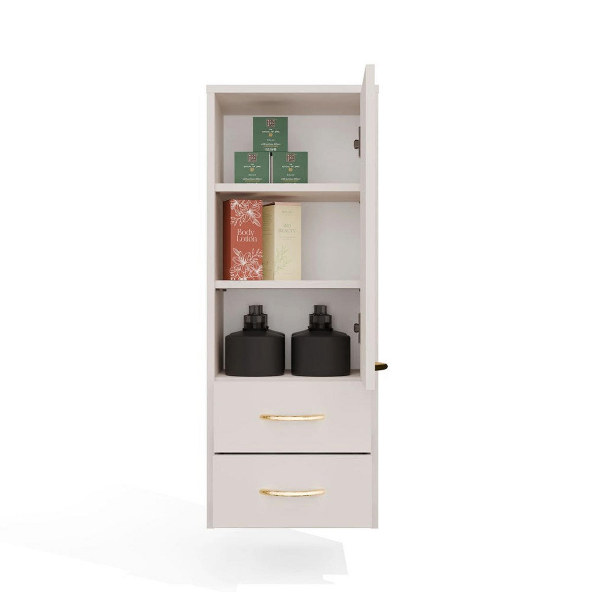 WANDHÄNGESCHRANK Noras - Kaschmir, Holzwerkstoff (35/90/30cm) - kommodly