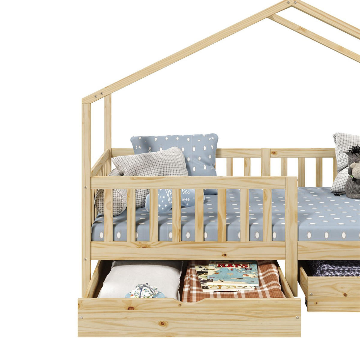 HAUSBETT ELEA 90X200 CM - Naturfarben, Holz (96/148/206cm) - IDIMEX