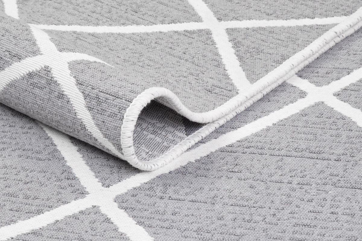 TEPPICH AZTECA Grau 80/150 cm - Grau, Naturmaterialien (80/150cm) - Tapiso