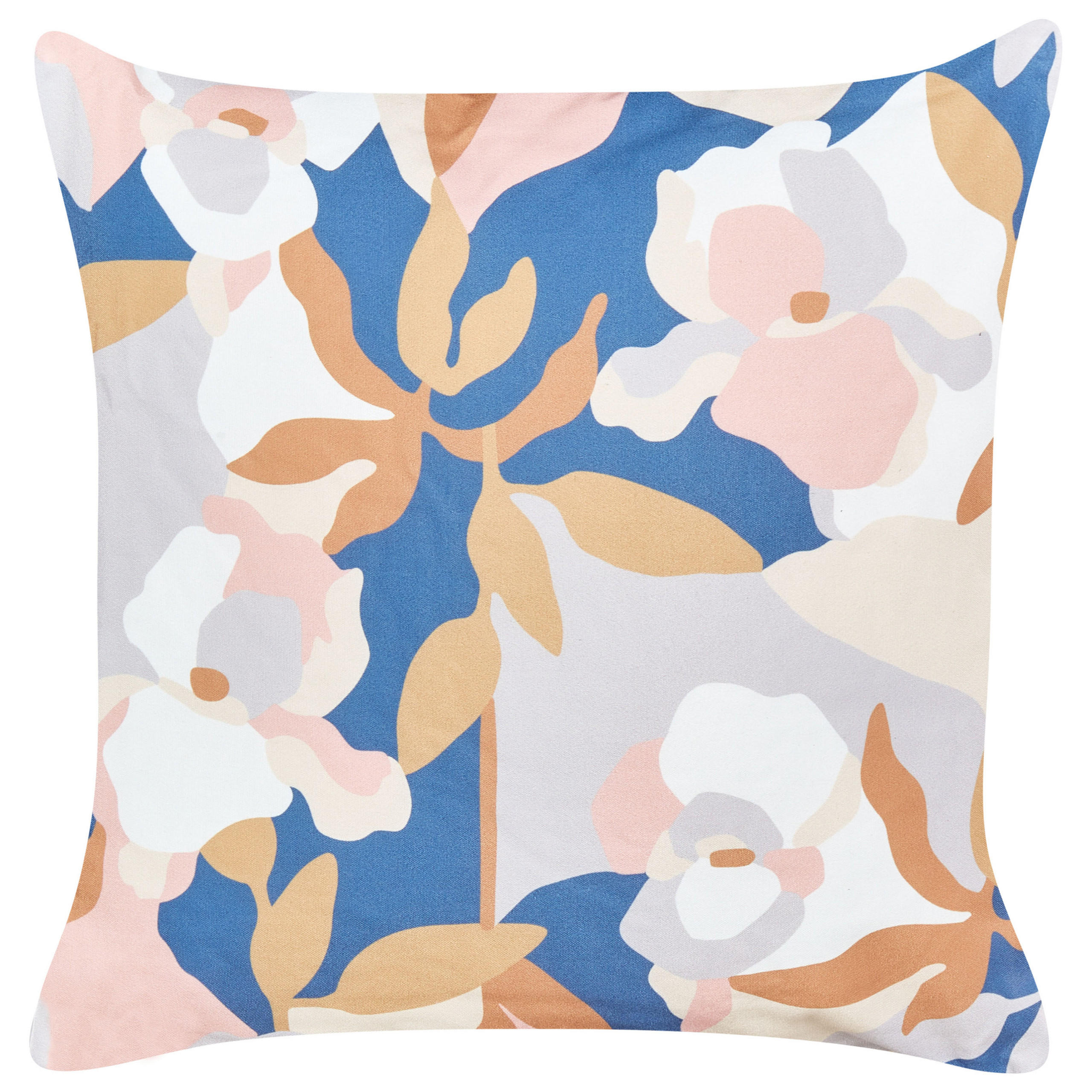 GARTENKISSEN 2er-Set Blumenmuster mehrfarbig 45/45 cm Verezzi - Multicolor, Textil (45/45cm) - Beliani