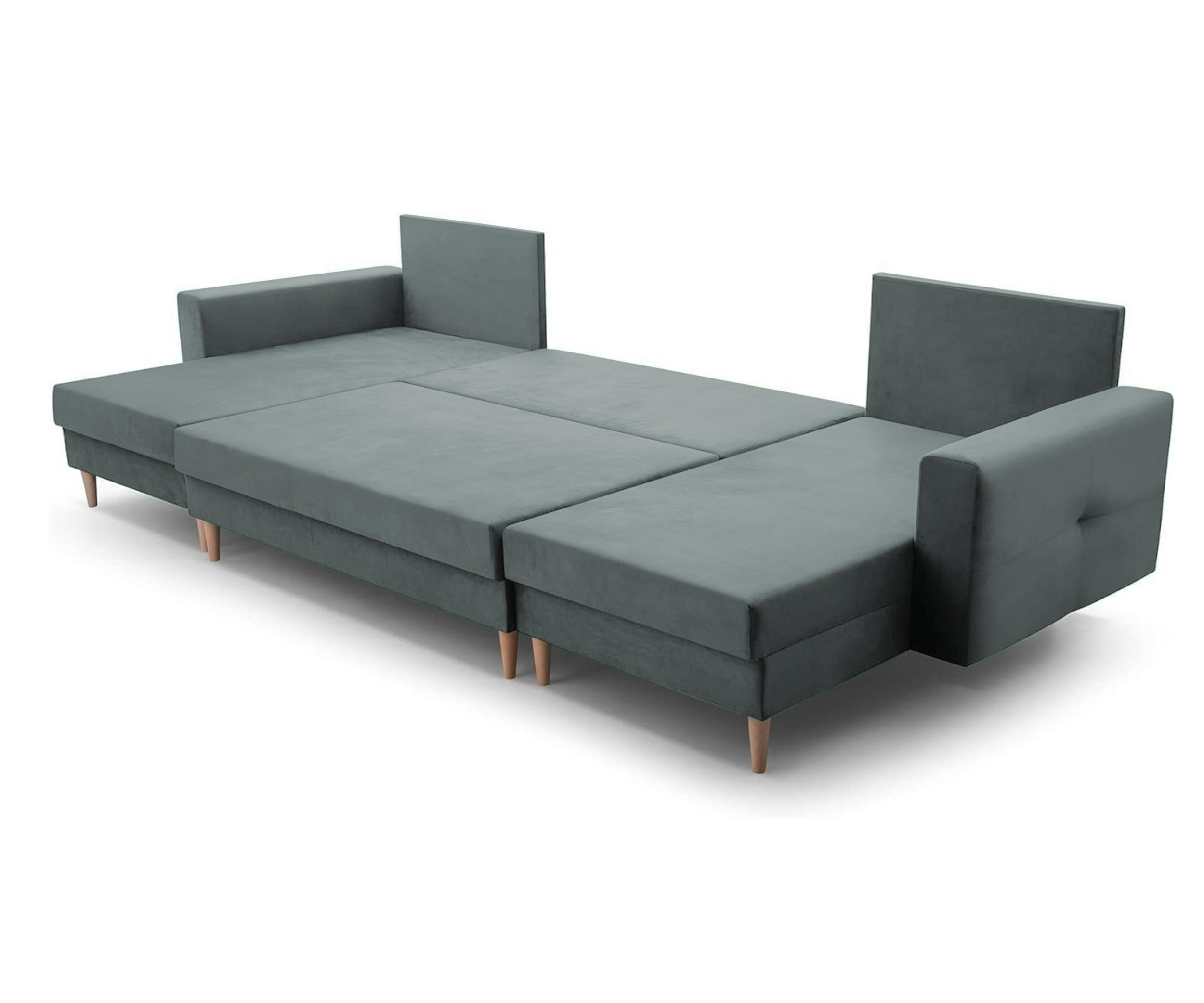 WOHNLANDSCHAFT - CARL U (Grau ) - Grau, Holzwerkstoff (300/90/142cm) - Möblo