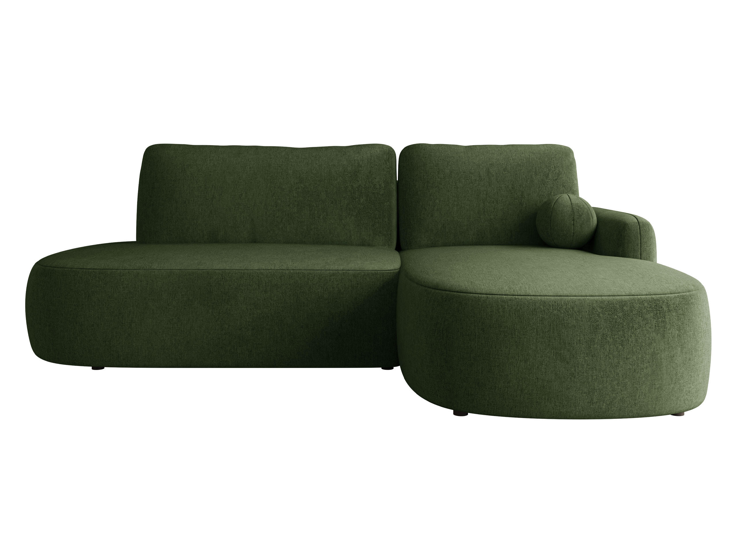 ECKSOFA Loridu O, Seite: Rechts - Dunkelgrün/Schwarz, Holz/Kunststoff (274/174cm) - MIRJAN24