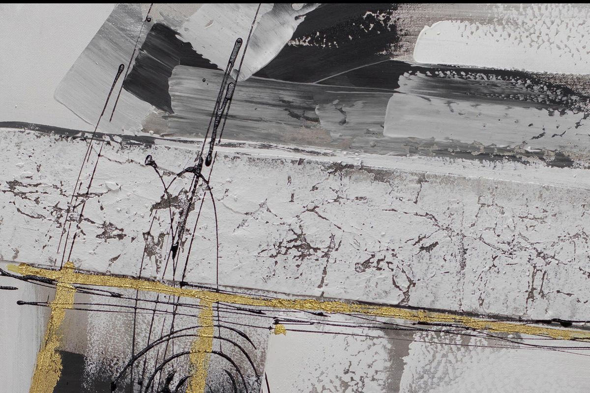 ACRYLBILD HANDGEMALT 60/60 cm - Grau, Holz/Textil (1.12/60cm) - KUNSTLOFT