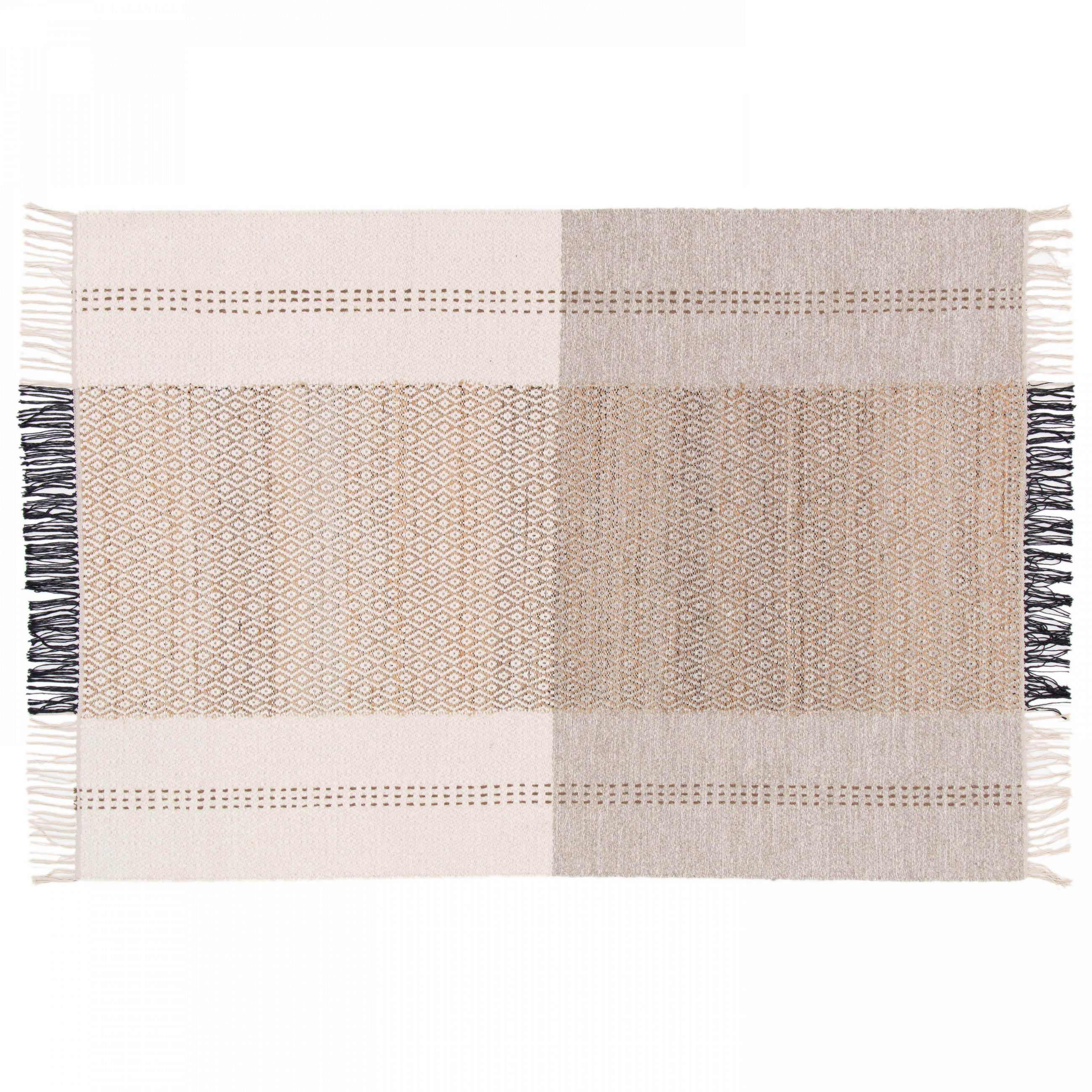 TEPPICH, 120 x 170 cm, Cremefarbe - Creme, Textil (170/120cm) - Oviala