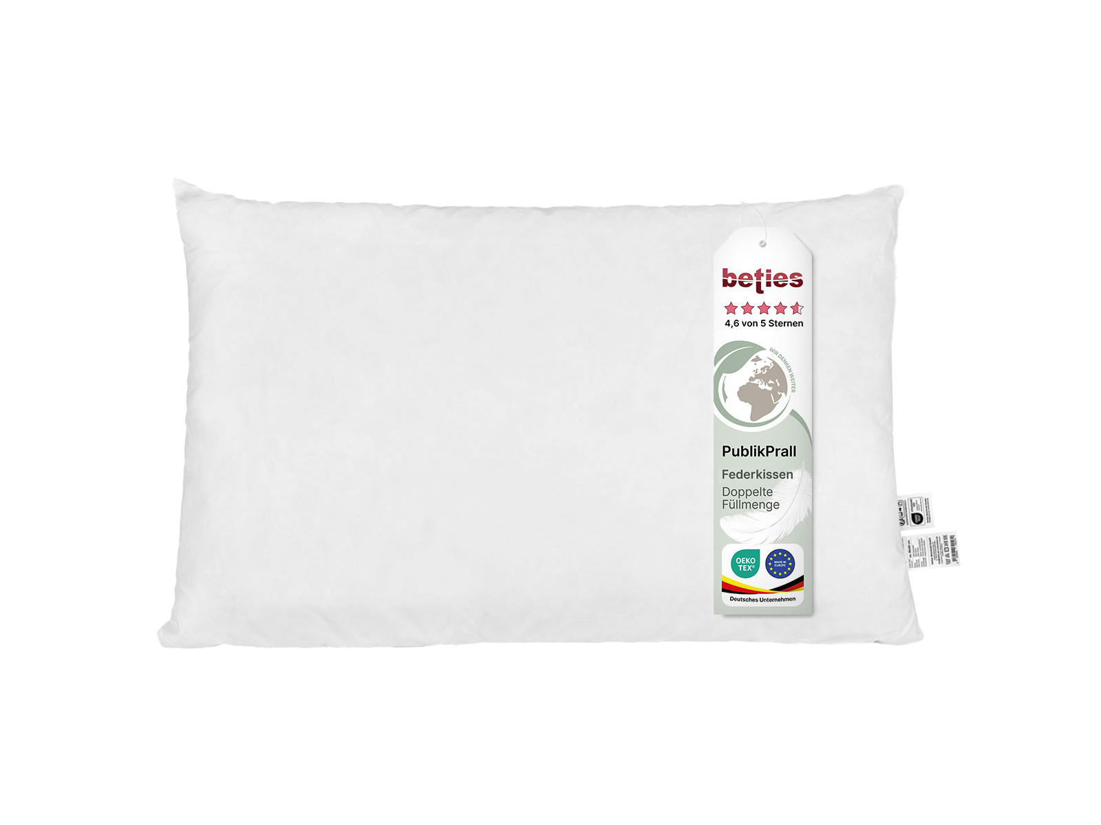 FEDERKISSEN PublikPrall 30/50 - Beige/Creme, Naturmaterialien/Textil (30/50cm) - beties Heimtextil