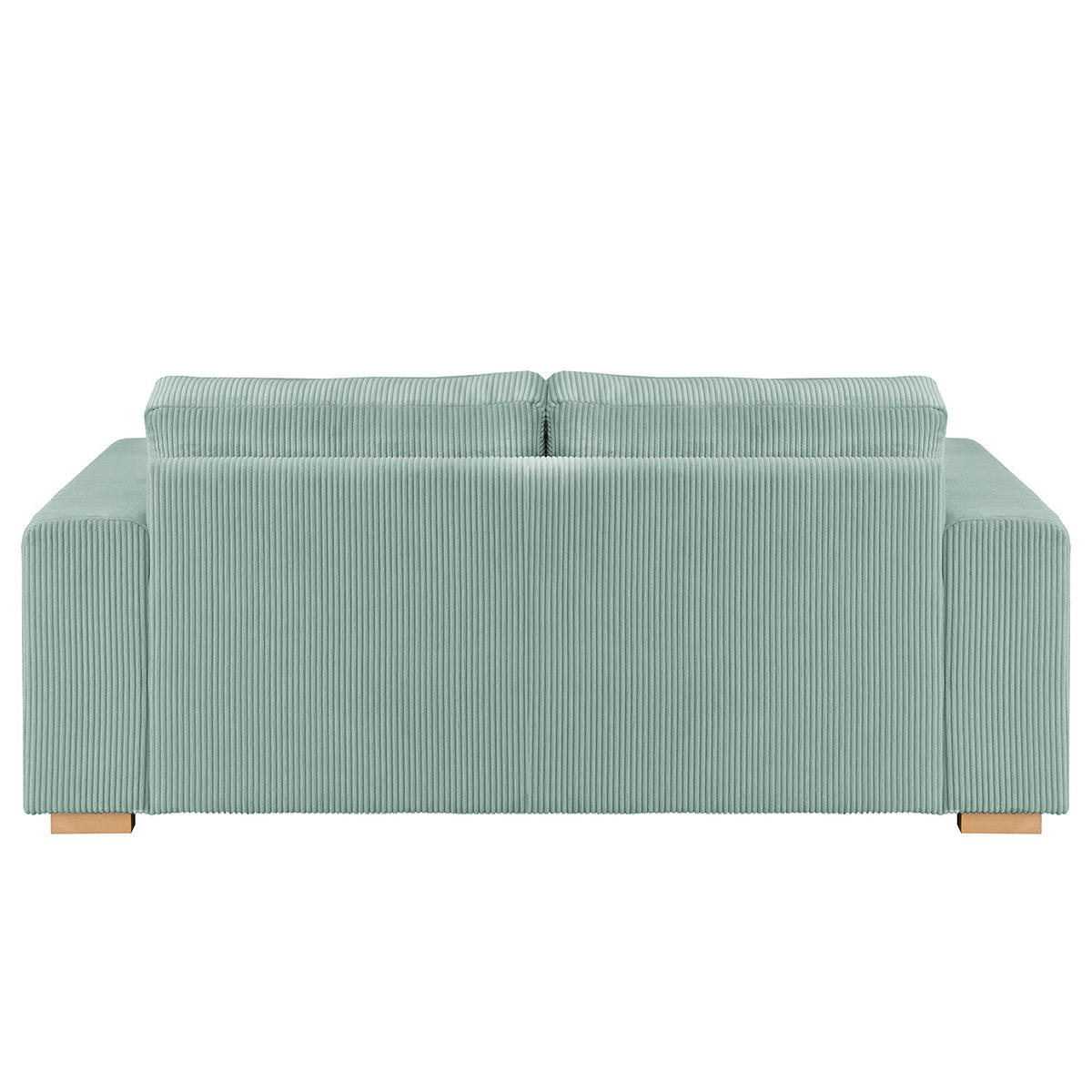 2,5-SITZER SOFA - Buchefarben/Hellblau, Holz/Buchenholz (194/85/104cm) - home24