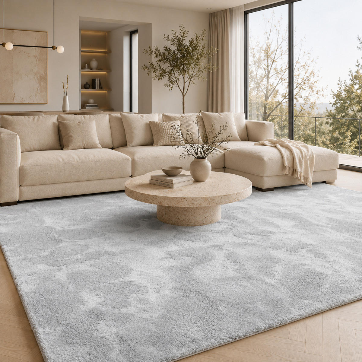 FELLTEPPICH SUPER SOFT PEARL - Grau, Textil (80/150cm) - Pergamon