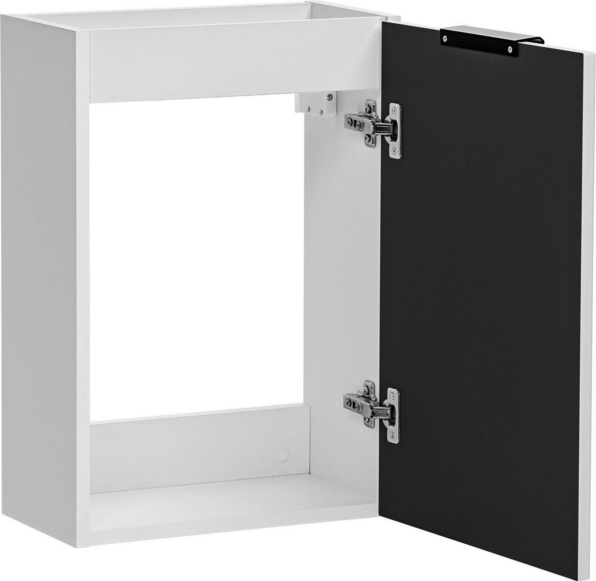 WASCHBECKENUNTERSCHRANK Niva hängend mit Rillenfronten in Weiß, 40/57/22 cm - Multicolor/Weiß, Holzwerkstoff/Kunststoff (40/57/22cm) - WFL GROUP