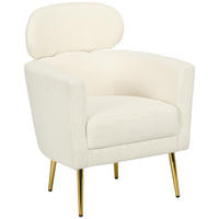 SESSEL DE-13456 mit abnehmbarer Kopfstütze, Teddyfell Creme - Creme, Textil (65/90/71cm) - ComfortXL