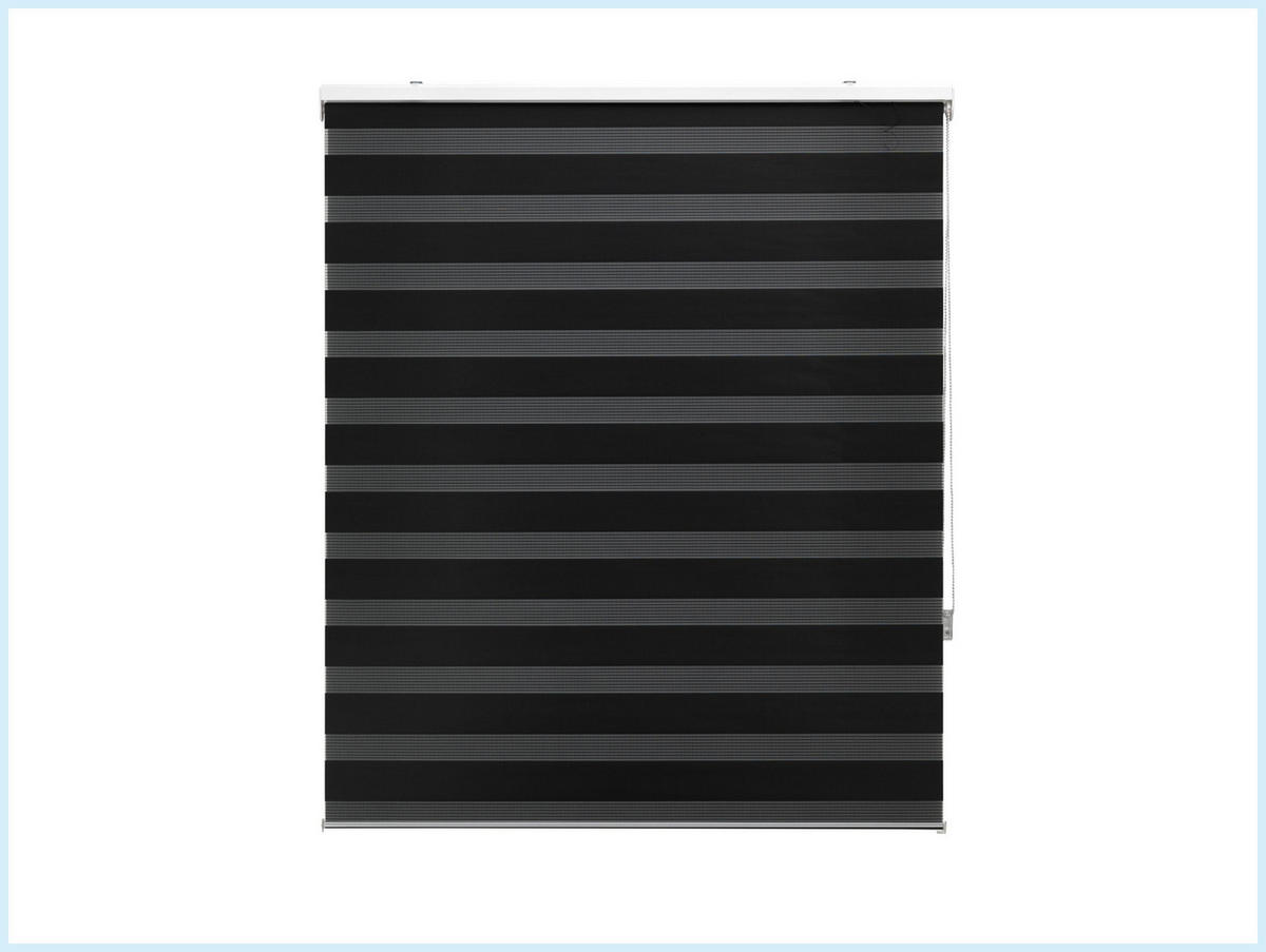 ROLLO Polyester Transluzent Schwarz 100x250 - Schwarz, Textil (100/250/1cm) - Purline