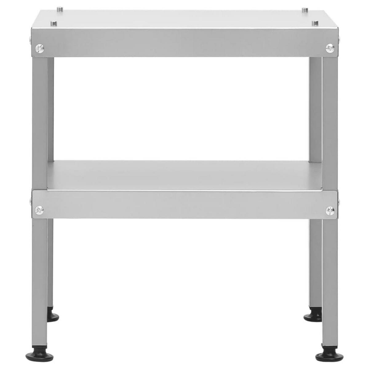 TISCH Für Räucherofen 40/28/44,5 Cm Verzinkter Stahl - Silberfarben, Metall (28/44.5/40cm) - vidaXL