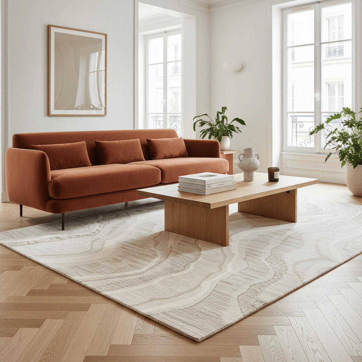 TEPPICH, Weicher Design beige - Beige, Textil (120/170cm) - AFK Living