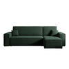 ECKSOFA Scarlo Dunkelgrün Cordbezug - Dunkelgrün/Schwarz, Kunststoff/Textil (244/145cm) - Selsey