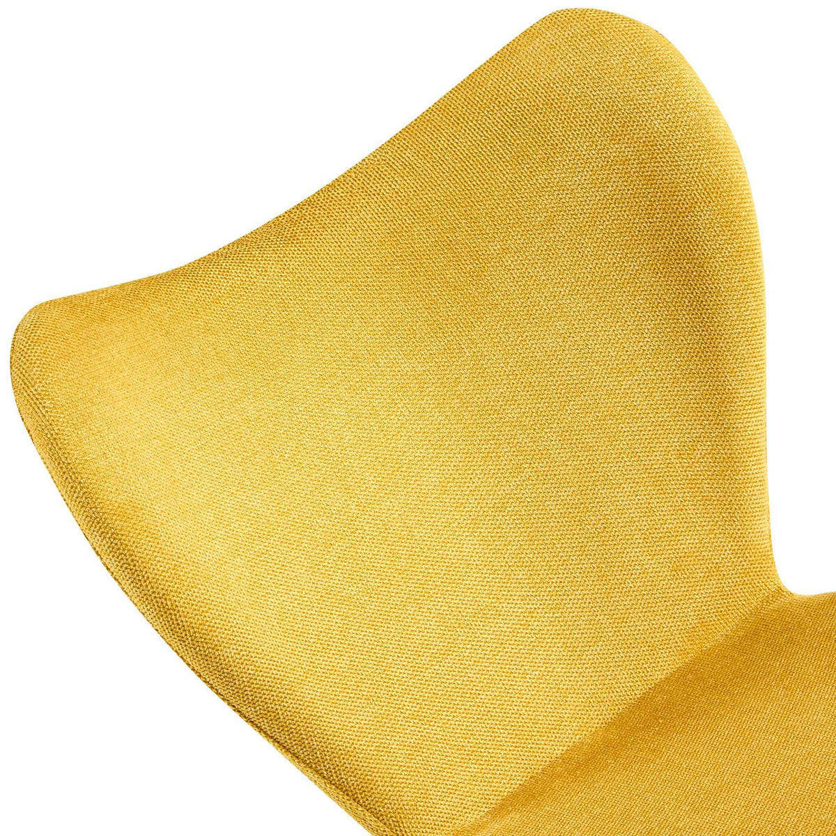 ESSZIMMERSTUHL Stoff Gelb - Gelb/Schwarz, Textil/Metall (50/80/58cm) - CLP