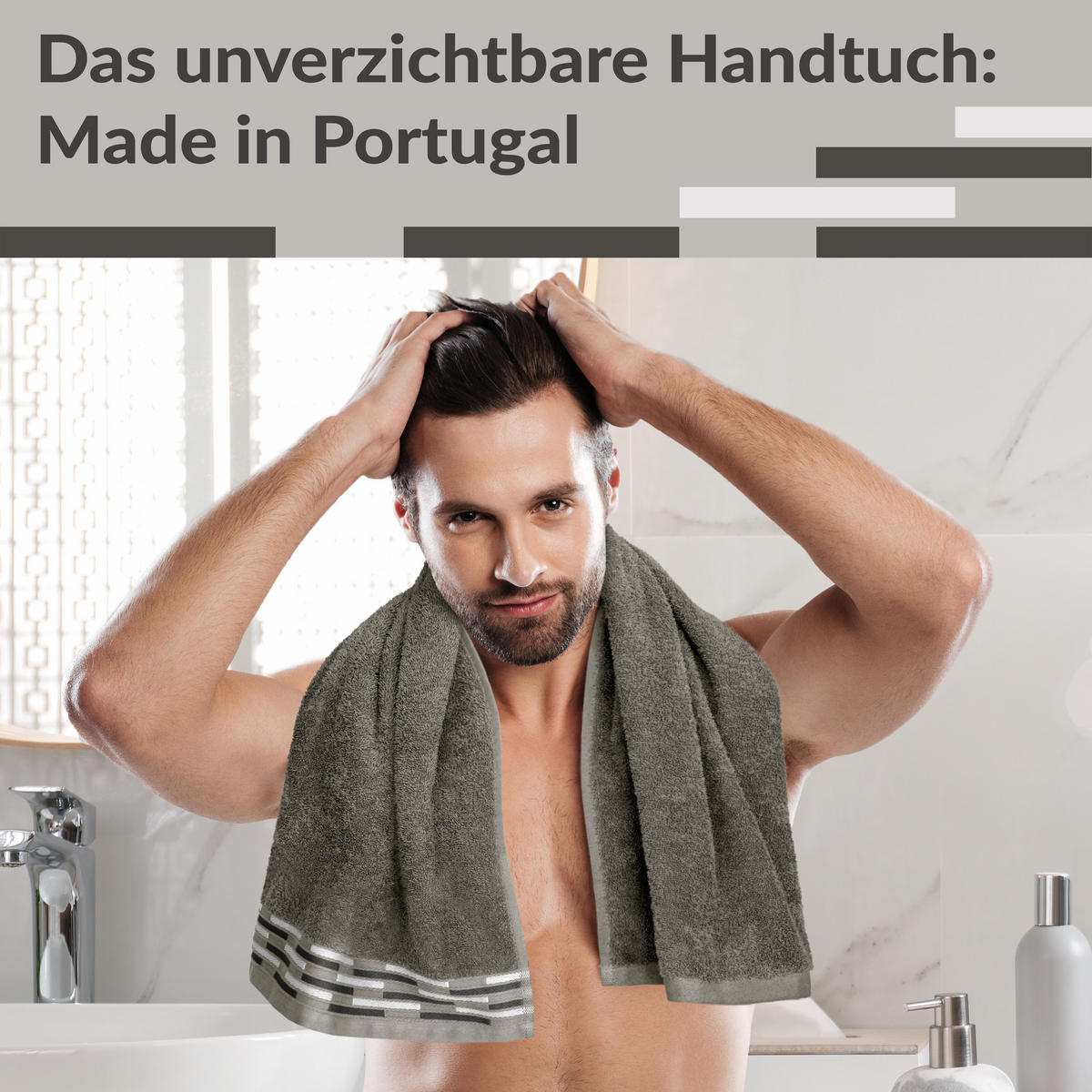 HANDTUCH Lugano Dunkelgrau 2er 50x100 cm - Dunkelgrau, Textil (50/100cm) - Lashuma