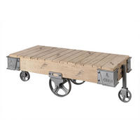 COUCHTISCH Mango 120x60x43 whitewash lackiert RAILWAY #360 - Beige, Holz (120/60/43cm) - Massivmoebel24