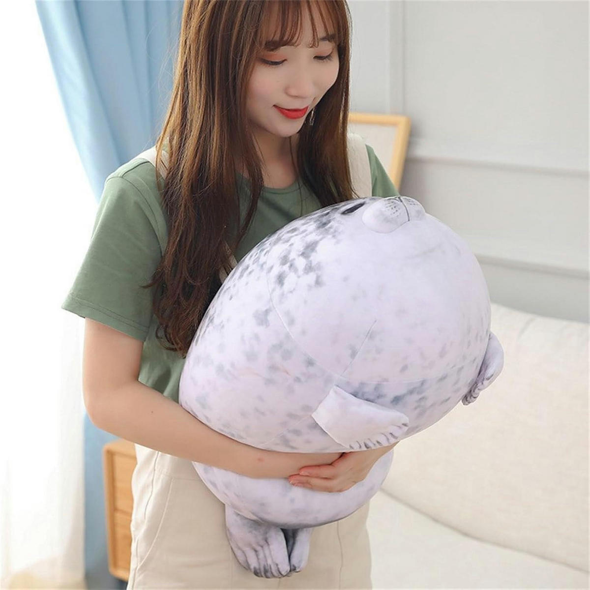 PLÜSCHTIER Robbe 30 cm - Grau, Textil (30/30cm)