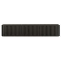 TV-HÄNGEBOARD Ovarlo Schwarz mit geriffelten Fronten 163 cm - Schwarz, Holzwerkstoff (163.2/31.2/38cm) - Selsey