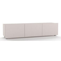 TV-LOWBOARD Kolder 150 cm Kaschmir mit geriffelten Fronten - Kaschmir/Silberfarben, Holzwerkstoff/Kunststoff (150/38/43cm) - Ravio