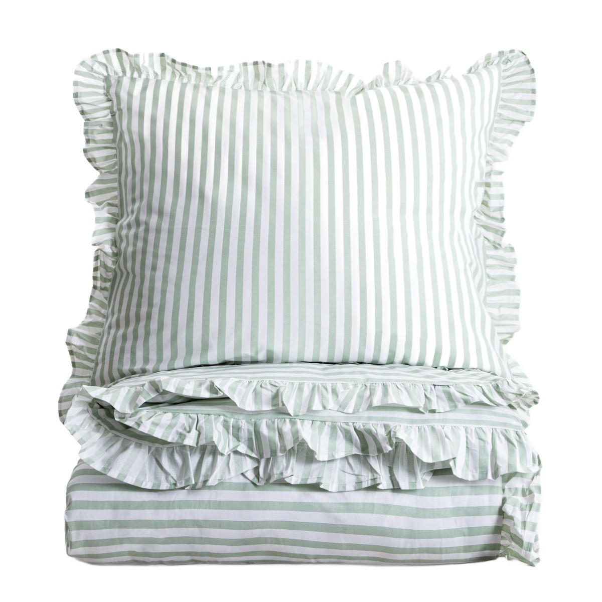 BETTWÄSCHE Trudy Pistazie 140/200 cm - Grün, Textil (140/200cm) - Homla