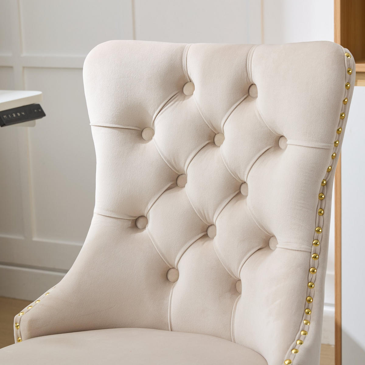 BÜRUSTUHL Beige Höhenverstellbar - Beige, Metall (63/98/50cm) - PANGIVO